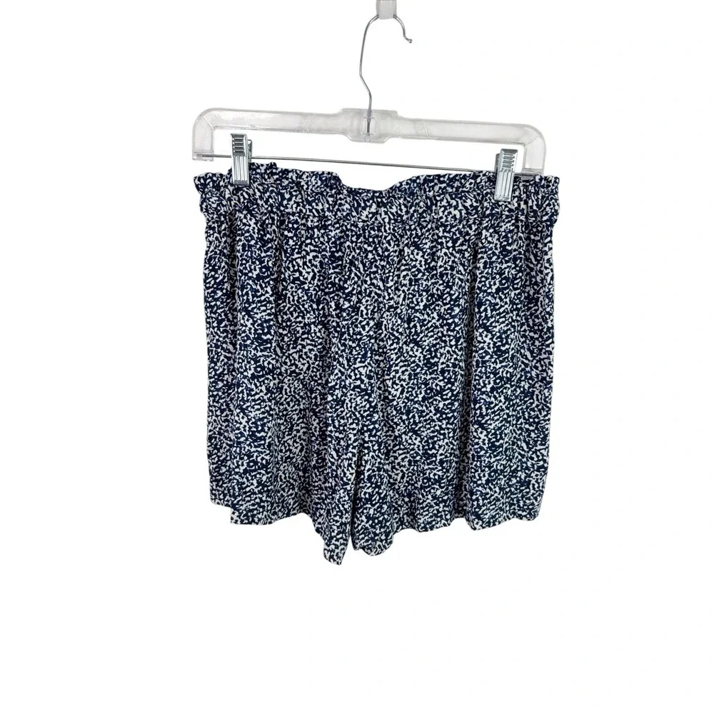 Madewell Women's‎ S Pull On Relaxed Shorts Blue White NWT Inseam 3.75